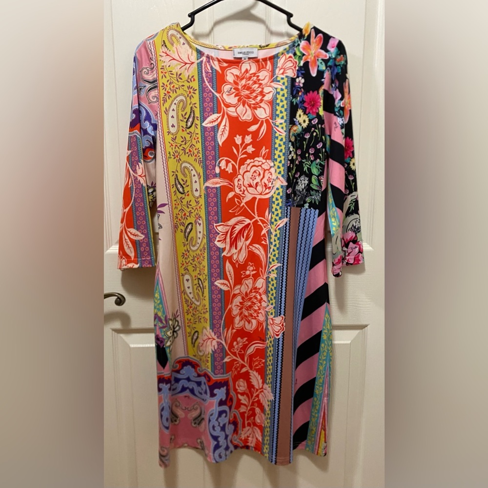 ✨ Emilio Pucci Firenze Multicolour Print Dress Italian Size Small ✨